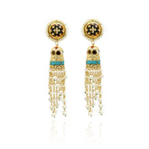 Mithya Multicolor Studded Tassel Earrings - The Pashm